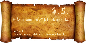 Háromszéki Sarolta névjegykártya