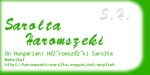 sarolta haromszeki business card